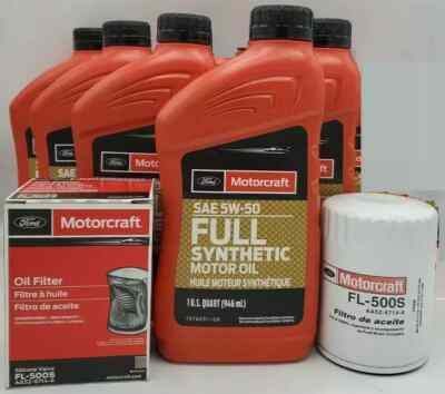 Motorcraft 5 qt 5W-50 Full Synthetic Oil Change Kit FL-500S