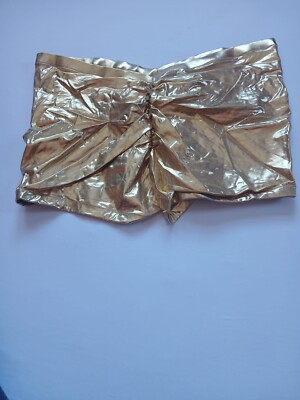 Skims Metallic Swim V Waist Short Color Gold Style BO-SHO-2805 Size 3X G83
