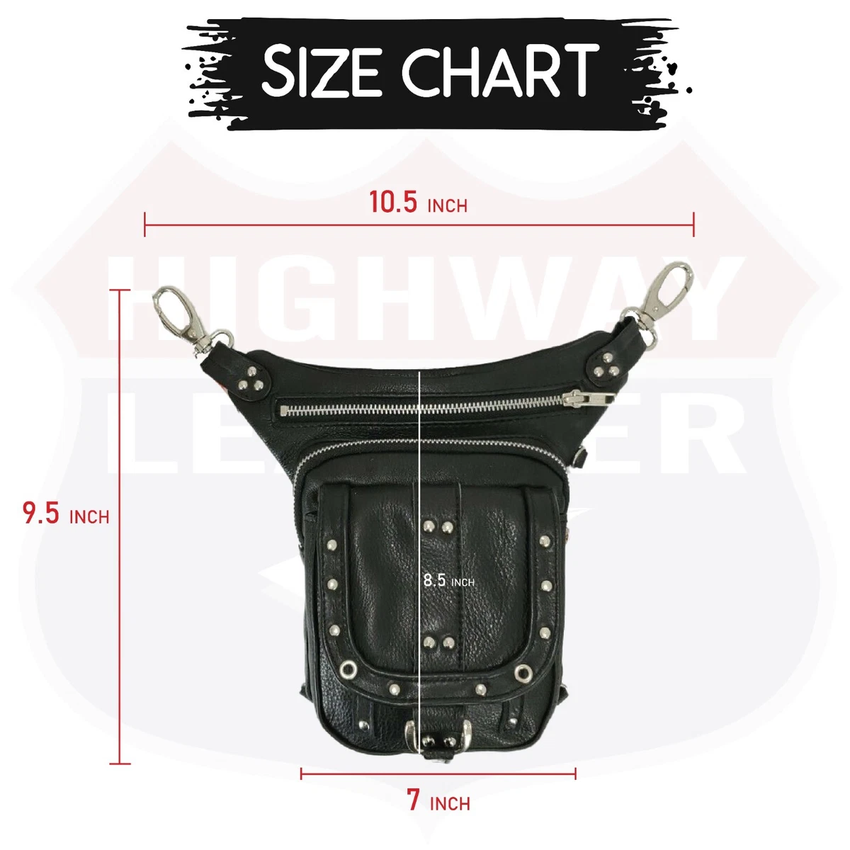 LEATHER Thigh Drop Leg Bag Gun Holster Bag Waist Bag Fanny Pack