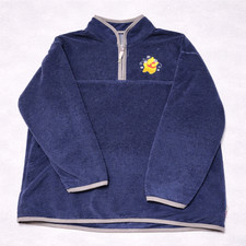 Disney Winnie The Pooh Fleece Quarter Zip Pullover Navy Sweatshirt