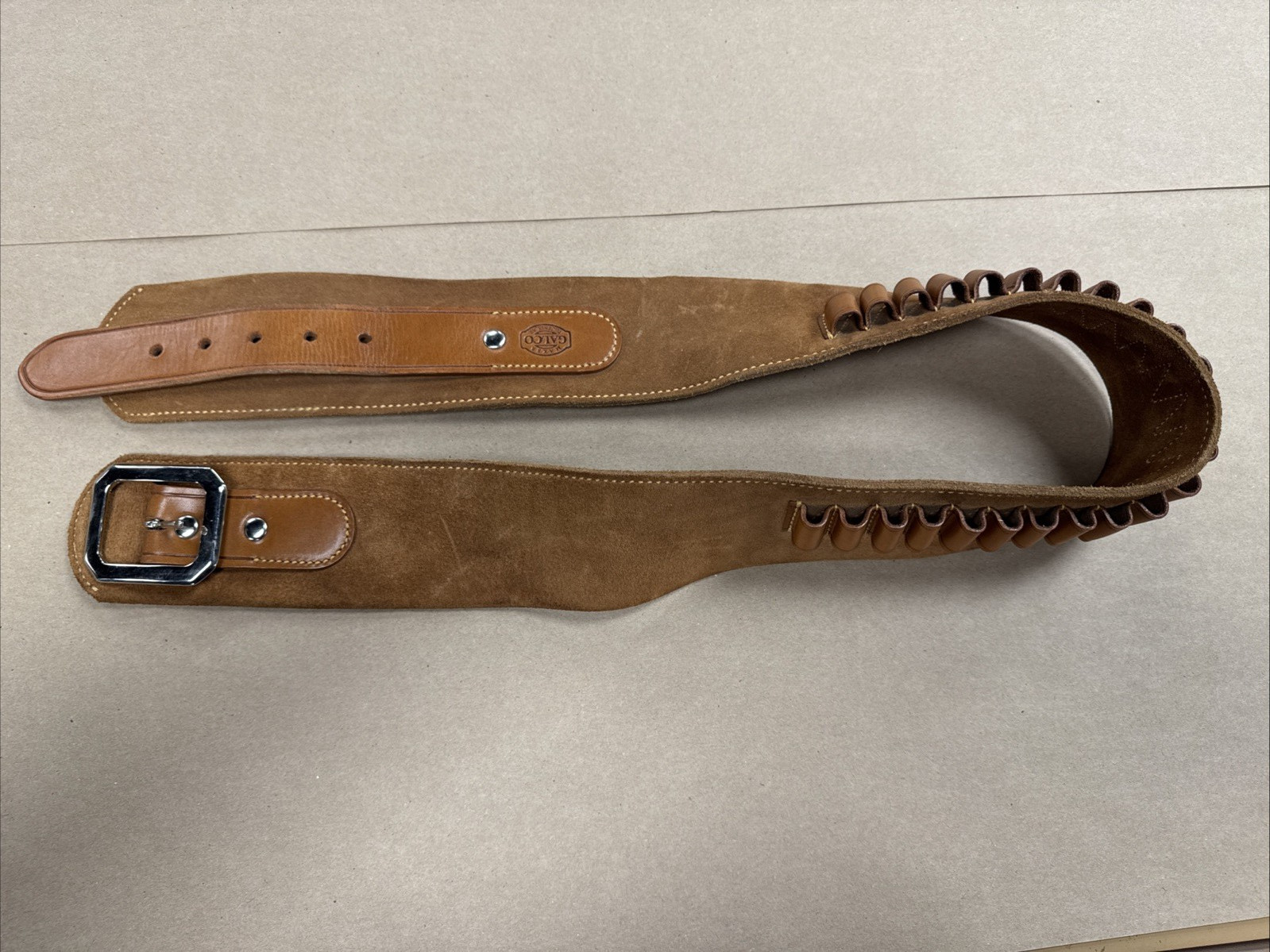 Galco 1880s Strongside Cartridge Belt 44 Mag 45 Colt Tan Leather Size 40 #W-DR40