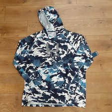 Men's Huk XL Fishing KC Icon Apex Vert Blue Hoodie Camo New