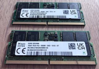 SK Hynix 32GB (2x16GB) DDR5 5600 RAM SODIMM Arbeitsspeicher HMCG78AGBSA095N