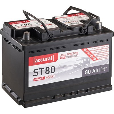 12V 80Ah AGM Versorgungsbatterie Bordbatterie Wohnmobil Batterie Versorger VRLA