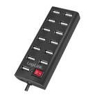LogiLink USB 2.0 Hub 13-Port with On/Off Switch - hub - 13 ports - desktop