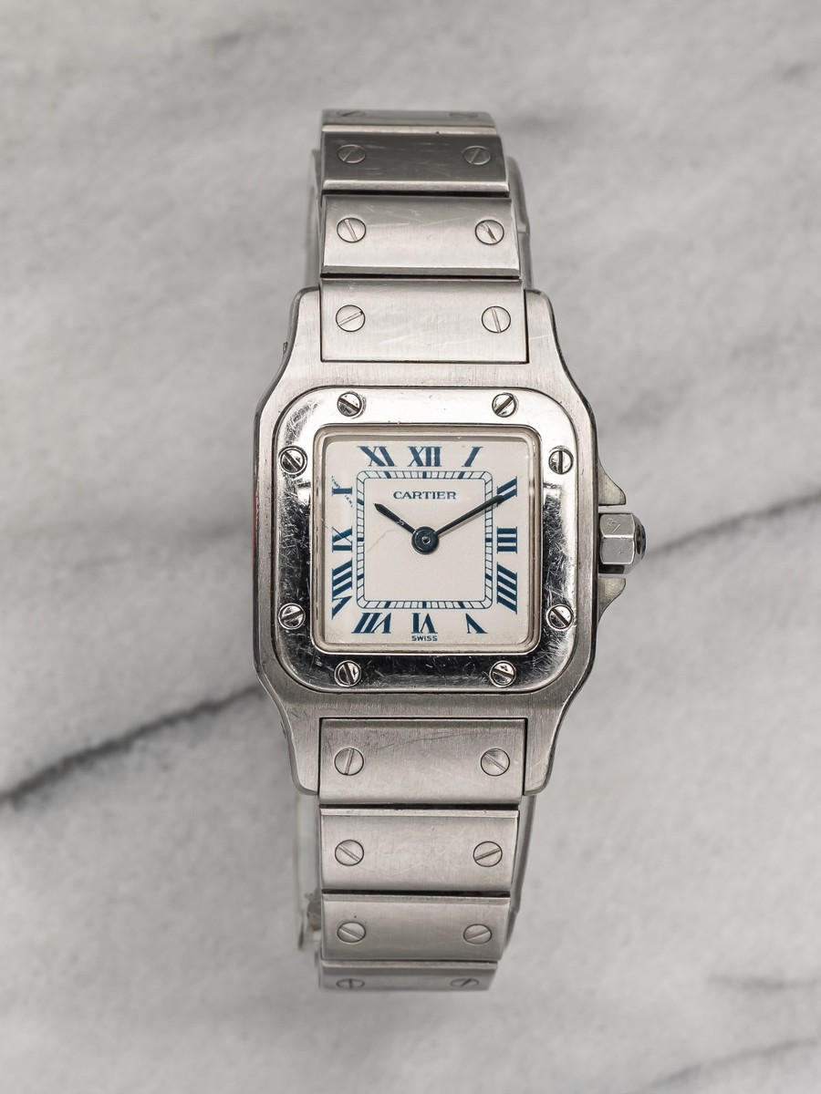 Cartier Santos レディース 時計 Cartier Santos Lady automatic - gold and steel – Françoise Paris