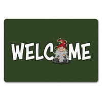Grimmiger Wichtel FußMatte In 40X60 Cm Ohne Rand Mit Spruch Welcome In GrüN