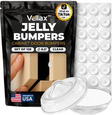 128 Clear Silicone Bumper Pads   Self-Adhesive Sound Dampening Stops with Jelly