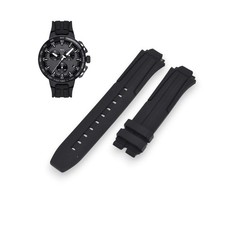 T-Race Cycling T1114173744103 18mm Black Rubber Strap For Tissot