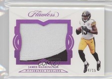 2018 Panini Flawless Rookie Patch Ruby /15 James Washington #RP-JW Patch lz7