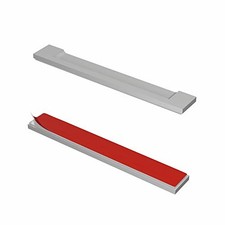 HRX STB Self-Adhesive Edge Fingerpull Door Handle - Screwless, Peel and Silver