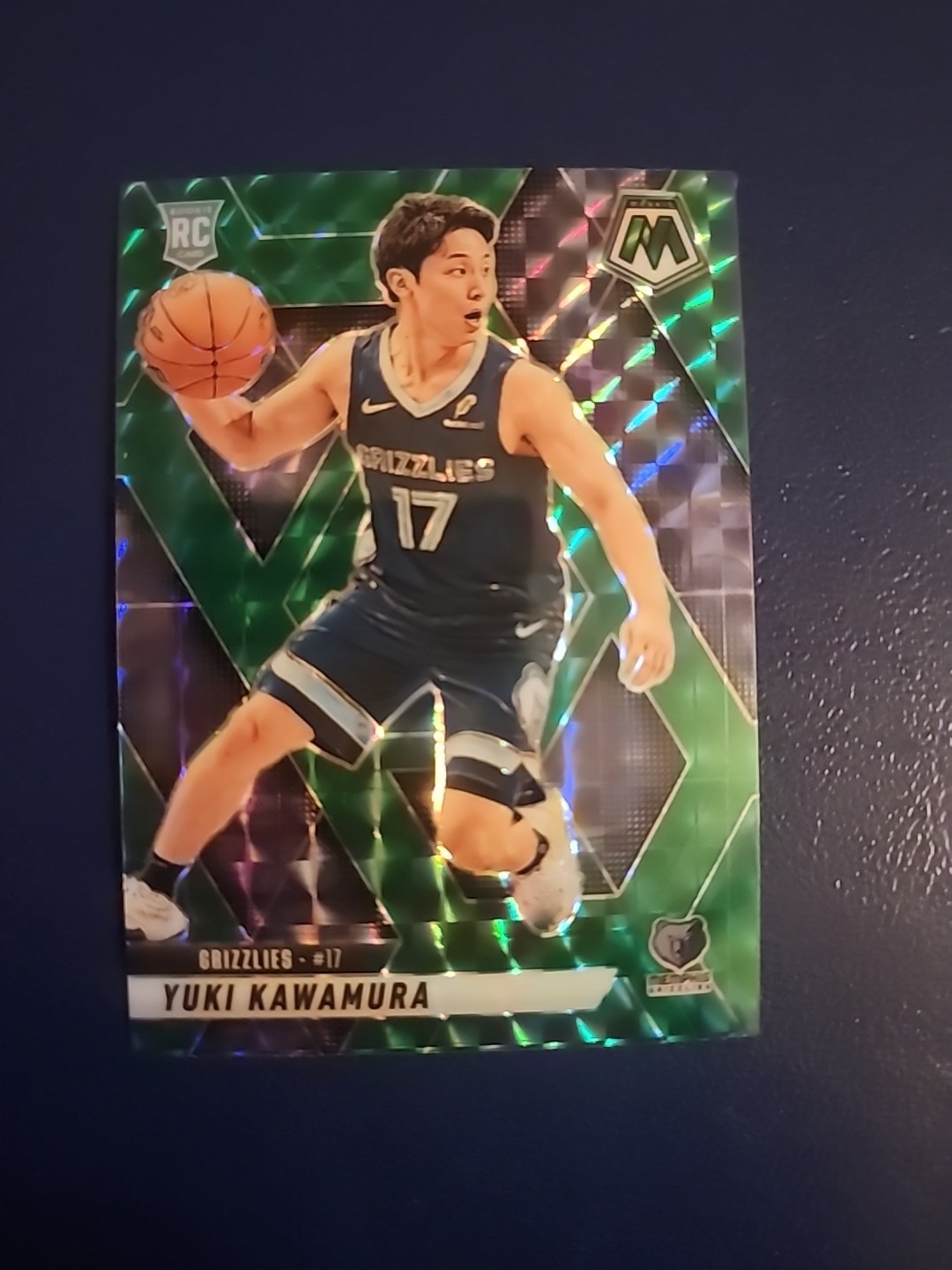 2024-25 Panini Mosaic Yuki Kawamura Green Mosaic Prizm #209 RC Rookie Grizzlies