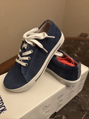 NEW Birkenstock Arran Kids Blue Suede Leather Sneaker size 29 US K11