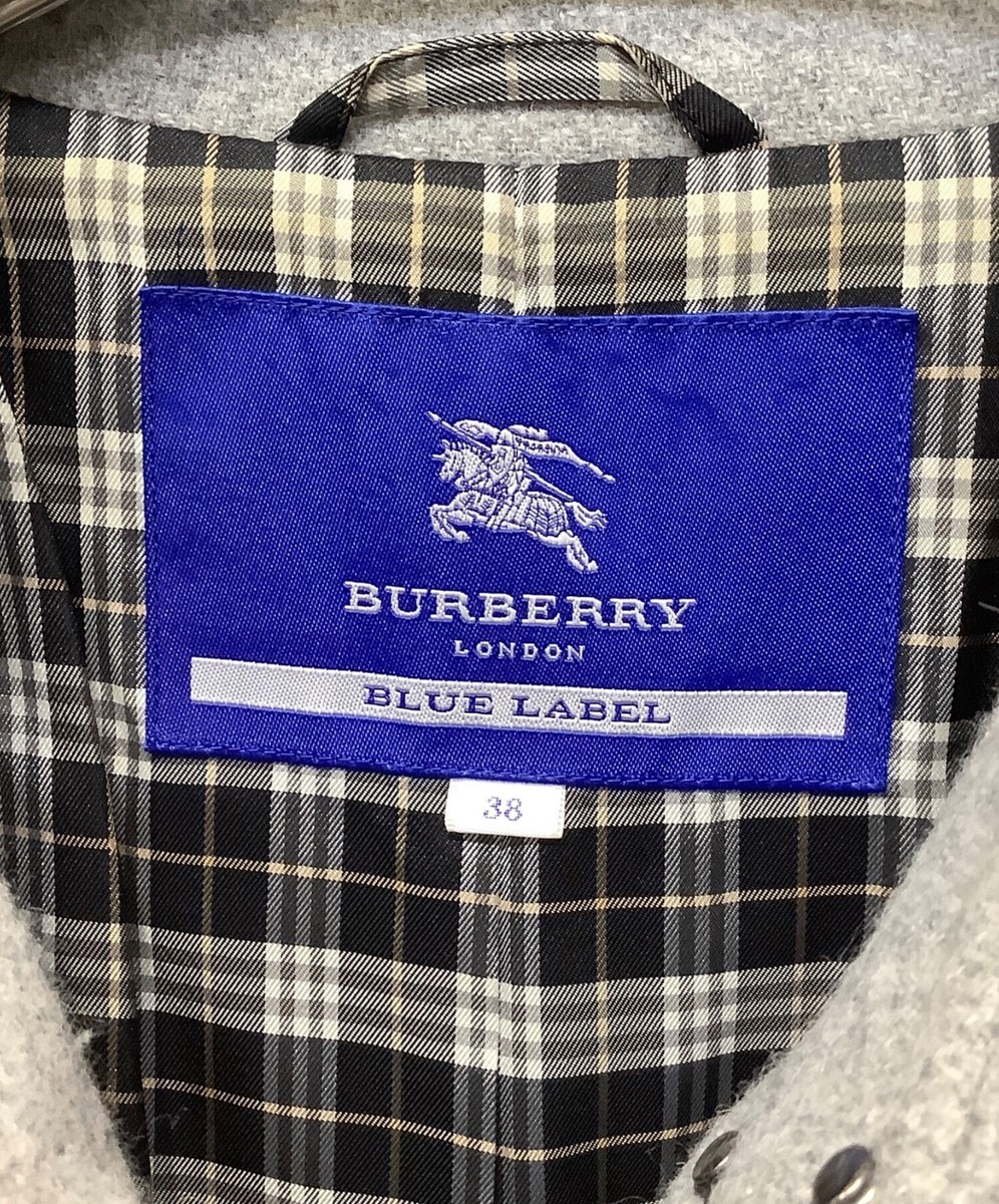 BURBERRY BLUE LABEL コート 38サイズ グレー バーバリーブルーレーベルコート38☆美品☆ バーバリーブルーレーベル