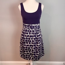 Boden Women's Fit & Flare Purple Stretch Sundress sz US 6R Workwear Classic Tank