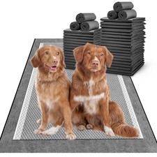 MIZOK 28x44in Carbon Pee Pads for Dogs Extra Long, Charcoal Odor Eliminating ...