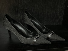 Rare Dior Monogram Pointed Toe Pumps in Black