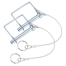 2 Pcs 3/8"x 2-9/16"Square Trailer Coupler Pins with Ear Extended Cord
