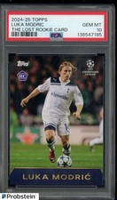 2024-25 Topps UCL Soccer The Lost Rookie Card Luka Modric RC Rookie PSA 10. rookie card picture