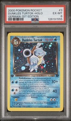 2000 Pokemon GERMAN 1st Edition Rocket Dunkles Turtok-Blastoise