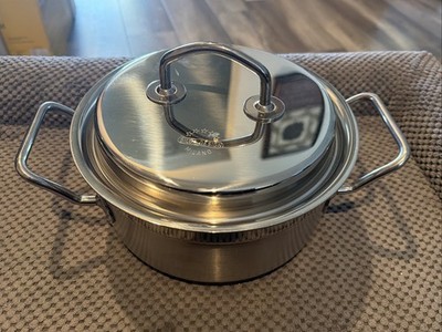 SILGA TEKNIKA - ACIER INOX 18/10 Stainless Steel Low Casserole 20cm-Italy- 13020