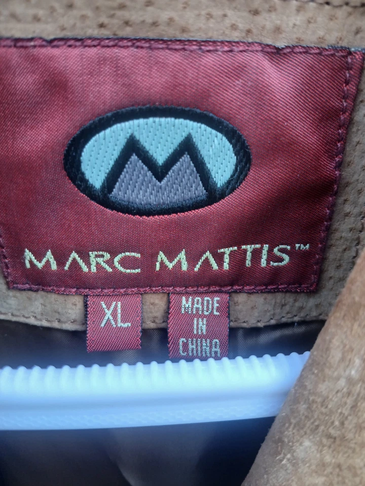 Chaqueta de colección Marc Matt para mujer color tostado estilo occidental 100 % gamuza con cinturón 1 botón XL Foto 3 de 3