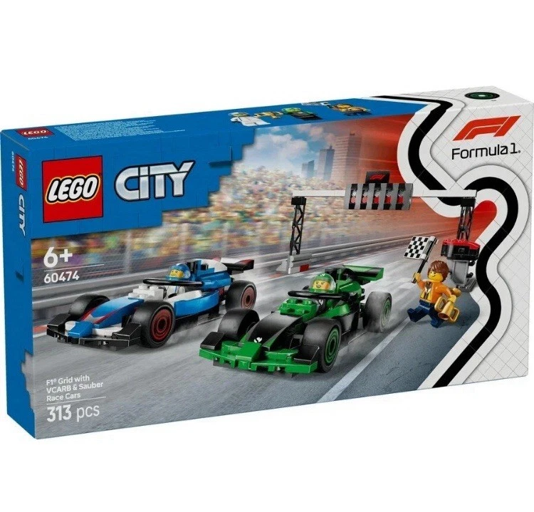 LEGO City: F1 Grid with VCARB & Sauber Race Cars [313 PCS] Formula 1 60474