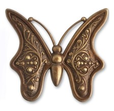 x 2 pcs Vintaj Aged Brass Baroque Butterfly Pendant 60 X 55mm DESTASH