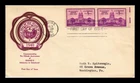 Dr Jim Stamps Scott 896 Idaho 50Th Anniversary Pair First Day Issue Rice Cachet