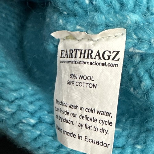 Earth Ragz GIRLS Boutique Wool Knit Hoodie Small S 2/3 Ladybug Flower Jacket - Picture 3 of 3