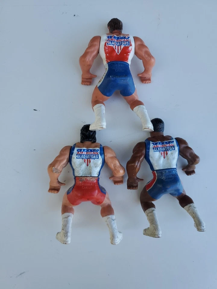 Lote De 3 Figuras De Acción American Gladiators 1991 De Colección Foto 2 de 4