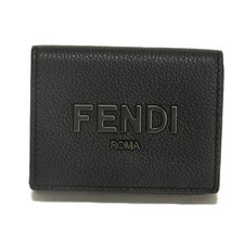 FENDI Compact wallet 7M0280 ALA8 F1Z35 Tri-fold wallet Grain Calfskin Trif...