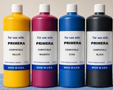 4 x COMPATIBLE BULK INK REFILL FOR PRIMERA LX900 PIGMENT  4,000ML C-Y-M-K 