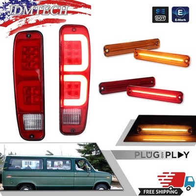6Pcs New Tail Lights & Side Fender LED Kit For FORD F150 F250 Truck Bronco 78-79