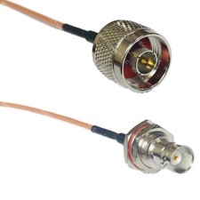 RG316 N MALE to BNC FEMALE BIG BULKHEAD RF Cable Rapid-SHIP LOT