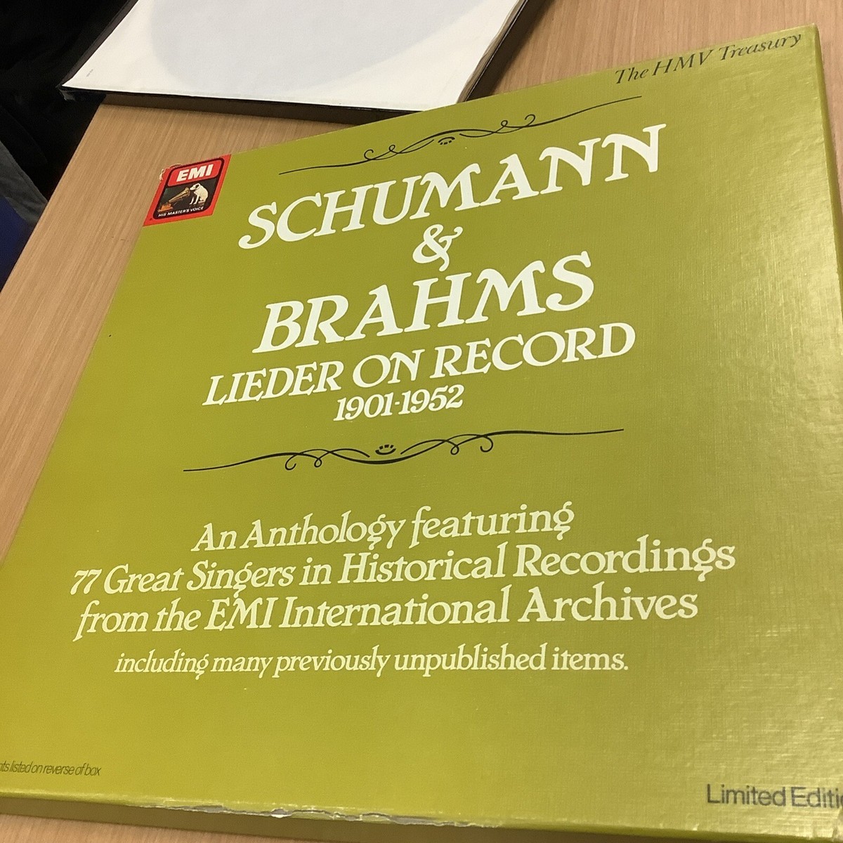 Robert Schumann & Johannes BRAHMS Lieder on Record 8xLP Ltdbox