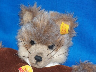 Steiff plush Wolf fox hand puppet #6473/27 Knopf im Ohr 11