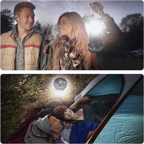 Tragbarer Solar Camping Zelt Ventilator mit LED Camping Laterne Notfall Kit - Bild 8 von 13