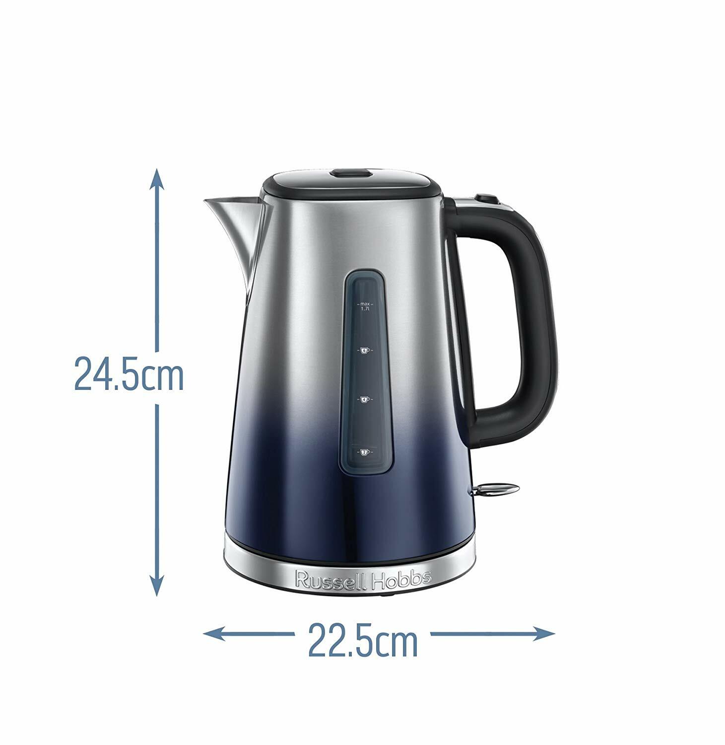 Russell Hobbs Kettle Rapid Boil, 1.7L, Midnight Blue, Eclipse 25111 eBay