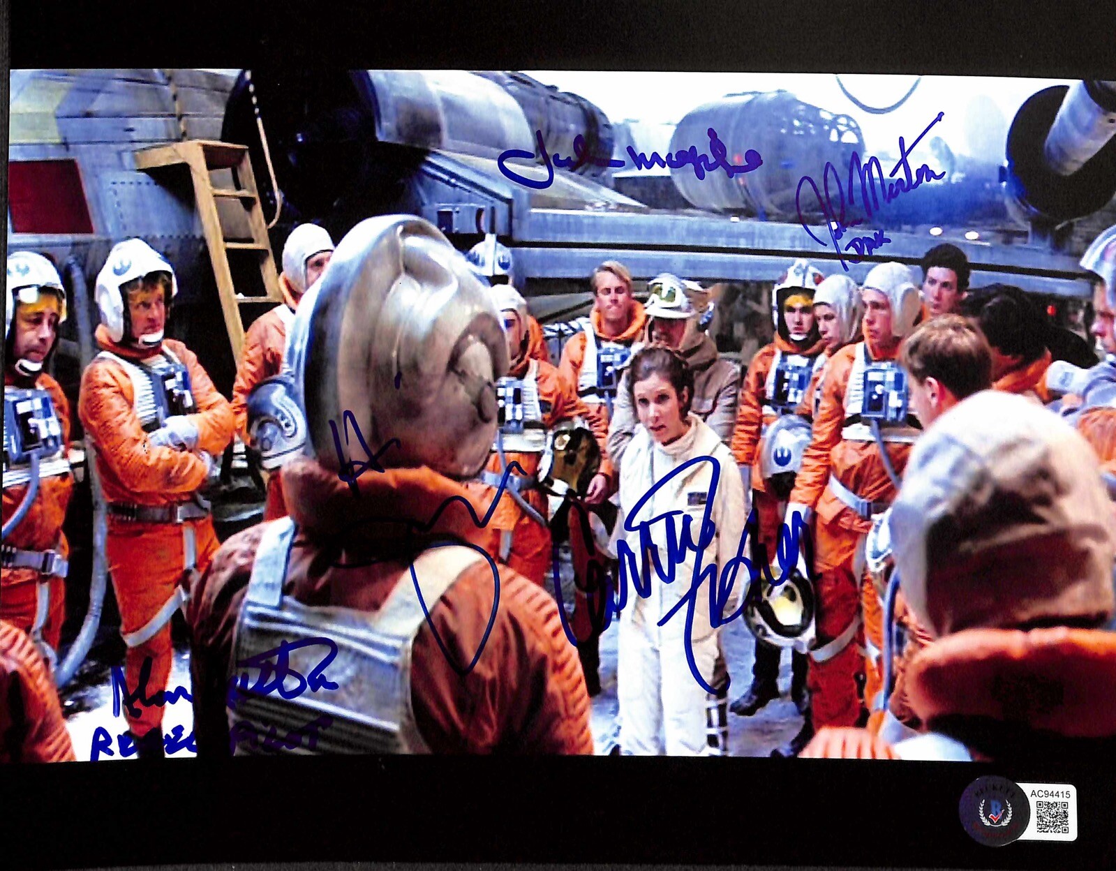 Star Wars The Empire Strikes Back Autographed Signed Star Wars ESB Hoth Rebel Briefing 5x Sigs incl Carrie Fisher 8x10 BECKETT 