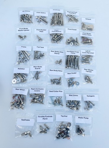 KIT DE PERNOS DE RESTAURACIÓN ACABADO NÍQUEL WURKS PARA HUSQVARNA TC85 - Imagen 5 de 6