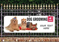OUTDOOR PVC DOG GROOMING BANNER SIGN ADVERT FREE ART WORK READY TO DISPLAY 1