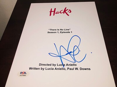 Hannah Einbinder Hacks Ava Daniels There Is No Line Signed Script Cover PSA D