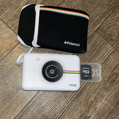 #ad Parts Only Not Working Polaroid Snap Touch POLSTW White Instant Camera w Case $11.00