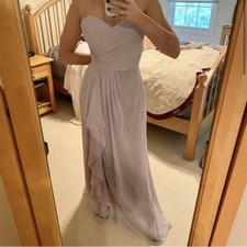 Bill Levkoff Chiffon Lavender Bridesmaid Dress