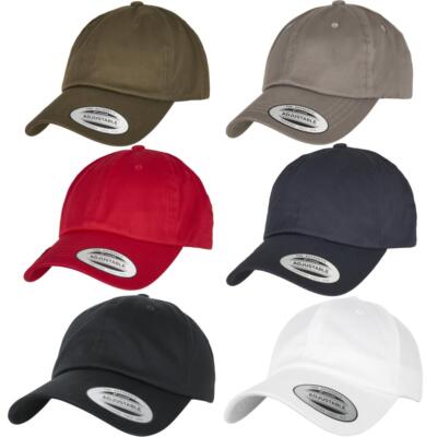 Yupoong Low Profile Organic Cotton Cap Curved Dad Basecap Schirm Mütze Kappe Bio
