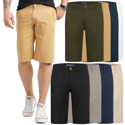 Herren Shorts Baumwolle Leine Sommerhose Shorts Bermuda  Herrenshorts RC-2370
