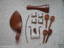 1 Set Rosewood Violin Fittings 4/4 Silver screw  Fine tuner tail gut