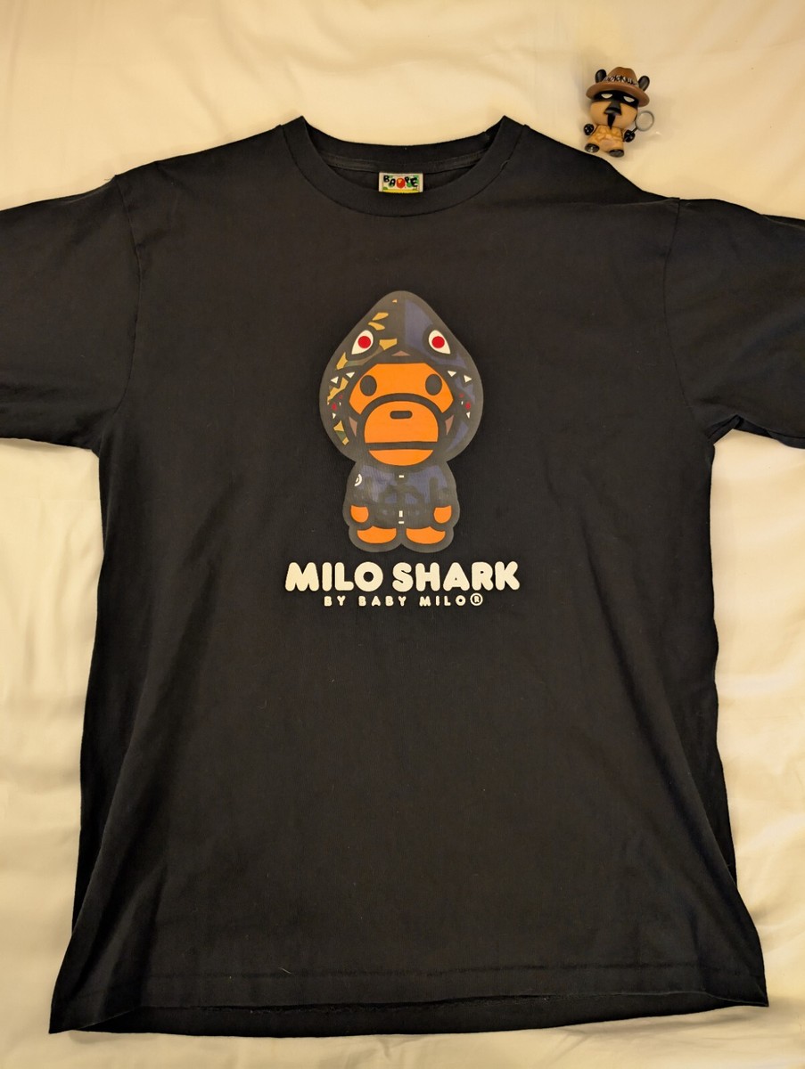 BAPE Milo Shark Tee Black/Navy Men 