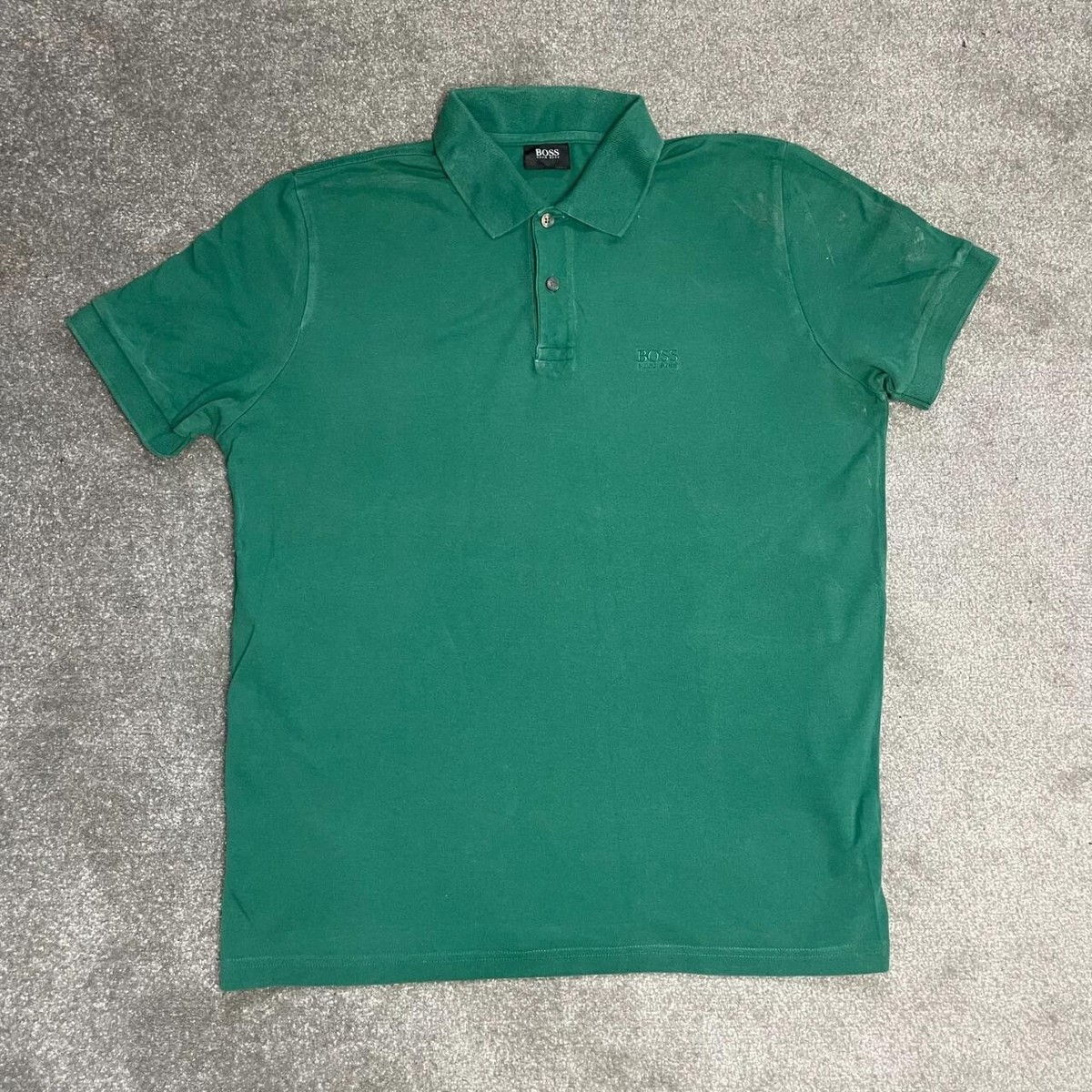 Collar Hugo Boss Green Polo T Shirt Hugo Boss Pallas Cotton Green